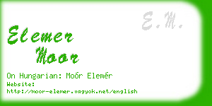 elemer moor business card